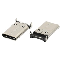 Connecteur USB Type-C Mâle 3P/9P/12P/14P/16P/24P Cuivre/LCP Configurations Verticales Horizontales Montage en Surface