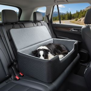 Nouveauté <span class=keywords><strong>en</strong></span> stock : Coussin de siège auto pour <span class=keywords><strong>chien</strong></span>, amovible et lavable, à motif à carreaux, pour sièges arrière, adapté aux chiens de taille moyenne à grande. - Product Image 1