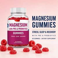 Complément Alimentaire Gommes Pré- et Probiotiques au Magnésium avec Bacillus Coagulans 60 Unités Soutien Immunitaire Antioxydant