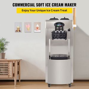 Machine à crème glacée molle verticale commerciale 2200W YKF-8228T 2 + 1 saveurs et 2 compresseurs fabricant de crème glacée à haut rendement - Product Image 2