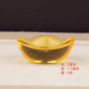 Glass Ingot Decorations Crystal Wealth Symbol Feng Shui Home Decor Chinese New Year <b>Ornament</b> Irregular Shape ZH001 - Product Image 4