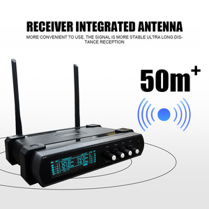 Hệ thống micro không dây UHF 4 kênh với chức năng khử tiếng ồn dành cho sân khấu KTV chuyên nghiệp và sử dụng karaoke - Product Image 4