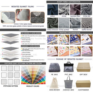 Manta Estampada al por Mayor con Diseños de <span class=keywords><strong>Flores</strong></span> y Animales, 100% Algodón Orgánico de Bambú, Manta con Peso, Cuentas de Vidrio No Tóxicas - Product Image 6
