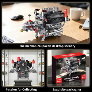 Blocchi di Costruzione Motore Auto: Modello Meccanico con Funzioni di Potenza e Cambio Marcia - Assemblaggio Fai-da-Te, Giocattolo Educativo - Product Image 3