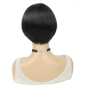 X-TRESS 8 "<span class=keywords><strong>parrucche</strong></span> <span class=keywords><strong>capelli</strong></span> umani <span class=keywords><strong>con</strong></span> frangetta brasiliano lisci completi fatti a macchina <span class=keywords><strong>parrucche</strong></span> corte Bob Remy <span class=keywords><strong>capelli</strong></span> naturali <span class=keywords><strong>parrucche</strong></span> per donne nere - Product Image 3