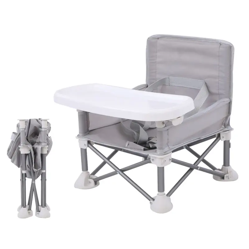 Support de chaise de salle à manger en alliage d'aluminium/conçu pour les bébés de 0 à 3 ans chaise pliante/rehausseur de voyage sans pointe siège de chaise pliante
