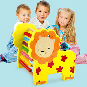 Boîte à trésors en bois multifonctionnelle pour enfants, avec perles, labyrinthe, jouets sensoriels éducatifs Montessori pour enfants - Product Image 2