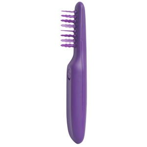 Cepillo Eléctrico Desenredante Morado para Uso en Seco y Húmedo, con Cerdas de Nylon, Material ABS, Funciona con Batería, Herramienta para el Cuidado del Cabello - Product Image 4