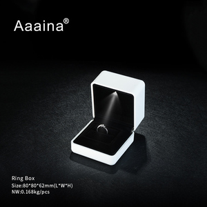 Bracelet Luxury Gift Earring Jewelry <strong>Box</strong> <strong>White</strong> Ring <strong>Jewellery</strong> Boxes With Light - Product Image 5