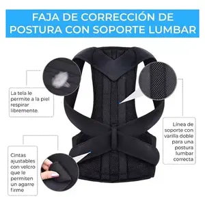Adjustable Lumbar Support <b>Belt</b> For Gym Safety And Posture Correction, Durable Nylon Waist Support <b>Corset</b> For Adults, All Seasons - Product Image 4
