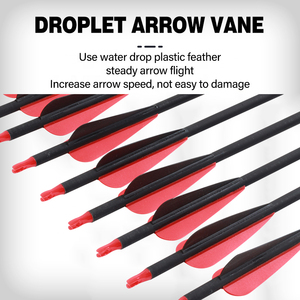 Arc à poulies SPG Archery, flèches en carbone mixte 7,8 mm, 30 pouces, pointes interchangeables, pour le tir sur cible, la chasse et l'entraînement - Product Image 3