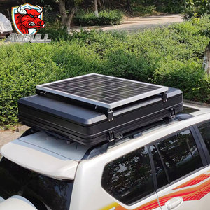 Tente de toit de voiture Ambull 4x4 tout-terrain pour 2-3 personnes, avec panneaux solaires à double fente améliorés, coins en aluminium, coque rigide - Product Image 5