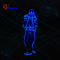 DMX512 contrôle sans fil Led vêtements couleurs RVB modifiables, Tron danse Led costume scène Performance porter