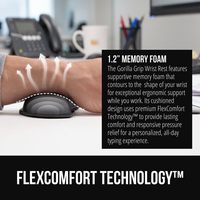 Repose-poignets ergonomique en caoutchouc souple personnalisé pour tapis de souris de jeu sur ordinateur avec soulagement de la douleur, résistant aux taches, certifié REACH
