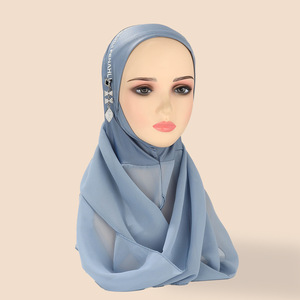 Nuevo Hiyab Musulmán de Lujo 2026, Elegante Hiyab Islámico con Detalle de Colgante para Mujer, para Uso Diario y Fiestas - Product Image 5