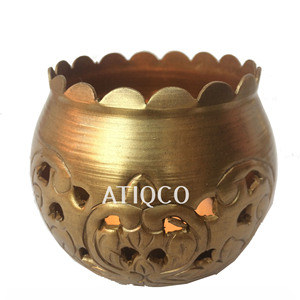 ที่วางเทียนเหล็กทำมือ Atiqco ลายหัวใจสีเขียว สำหรับตกแต่งบ้านและมื้อค่ำใต้แสงเทียนกับคนรัก - Product Image 2