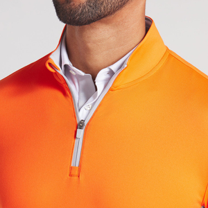 Pull-over personnalisé à fermeture éclair et quart de corps Sweat-shirt de golf brodé à manches longues et col montant Vêtements de plein air pour le printemps - Product Image 5