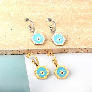 Pendientes de Mujer, Joyería de Moda, Pendientes de Moissanita, Acero Inoxidable, 14k, Ojo, Sol, Estrella, Pendientes de Piña Personalizados - Product Image 2