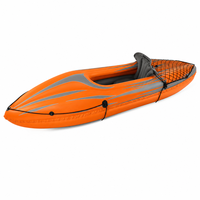 Kayak gonflable en PVC à prix d'usine, durable, pour 1 personne, avec kit d'accessoires complet pour la dérive et le surf