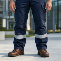 Chemises polo à manches courtes à séchage rapide pour l'été, bandes réfléchissantes, vêtements de travail de sécurité, pantalons de travail de construction, vêtements de travail personnalisés