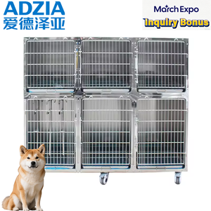 Ветеринарное оборудование ADZIA из экологически чистой нержавеющей стали: современные вольеры и клетки для собак для ухода за питомцами - Product Image 1