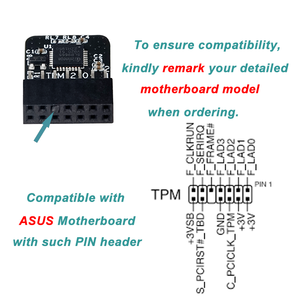 BL-TPM-A-LPC2 <span class=keywords><strong>Asus</strong></span> 14-1 Pin LPC giao diện slb9665tt2.0 đáng tin cậy nền tảng mô-đun TPM 2.0 chip TPM mô-đun cho <span class=keywords><strong>Asus</strong></span> Bo mạch chủ - Product Image 3