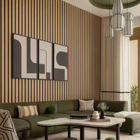 Décoration intérieure moderne 3D pour la maison, panneaux acoustiques en bois naturel MDF insonorisants, lattes décoratives pour murs