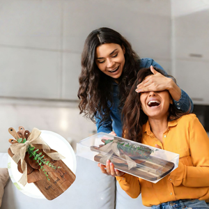 Ensemble de planches à découper en bois d'acacia rustique avec cuillères gravées « Home Sweet Home », plateau à charcuterie pour agent immobilier, cadeau de pendaison de crémaillère - Product Image 3