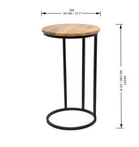 Mini table basse d'appoint de luxe légère au design moderne avec cadre en bois et en métal personnalisé pour le petit salon familial - Product Image 5