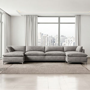 Desain mewah bagian sofa u kulit klasik ruang tamu nyaman menyesuaikan furnitur dalam ruangan - Product Image 1