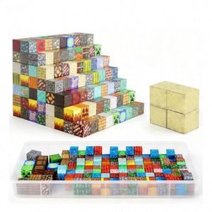 <b>Plastic</b> Magnetic Cube <b>Blocks</b> STEM Educational Construction Toys Sensory Learning Stacking Pieces Creative Builder Kit TOYSRUNNER - Product Image 1