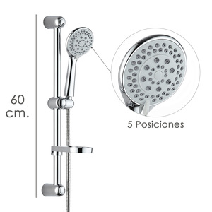 Maniglia per barra flessibile Maurer a 5 posizioni cromata - Product Image 2