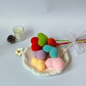Tay Dệt Kim Dệt Hình Trái Tim Hoa Dệt Món Quà Nhân Tạo Bó Hoa Crochet Giá Tốt Nhất Crochet Trang Trí Hoa - Product Image 1