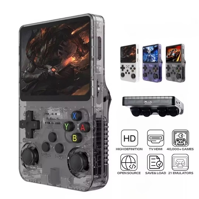 R36S 128G Handheld Game Console 64GB 20000+ Games 3.5 Inch Screen Retro Classic Handheld Gaming Player Video Game Consoles