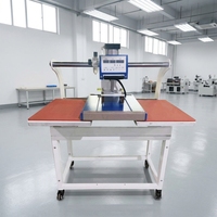 Nouvelle machine de transfert thermique semi-automatique pneumatique à double station en acier inoxydable 40x60 cm avec boîtier de commande numérique pour l'impression