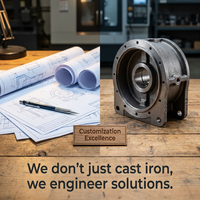 Service de fonderie et d'usinage de fonte grise et de fonte ductile GJL GJS de haute qualité et haute précision