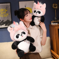 Venta al por mayor Kwaii Transformado Suave Panda Unicornio Juguetes de Peluche Animal de Peluche Regalos