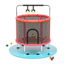 Trampolín para niños de 140 cm para interiores de alta calidad con red de seguridad y pasamanos de seguridad para niños, parque infantil interior - Product Image 2