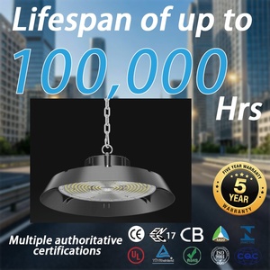 Lámpara LED de Techo Alto XINDECO, 3CCT y Potencia Ajustable, Luminaria Industrial para Almacenes, Fábricas y Talleres - Product Image 1