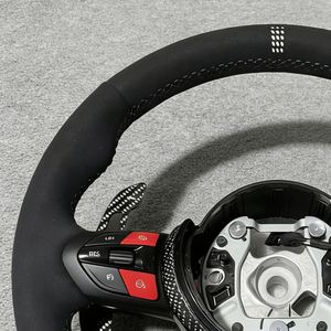 Volante Deportivo M de Fibra de Carbono y Gamuza para <span class=keywords><strong>BMW</strong></span> 328i F30 F36 F33 F10 F15 F36 F20 F06 M340i Z4 2016 <span class=keywords><strong>320i</strong></span> F80 X5 X7 - Product Image 3