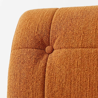 Lit flottant de luxe italien moderne avec éclairage d'ambiance LED intelligent - Cadre de lit Queen en tissu texturé haut de gamme - Vente en gros