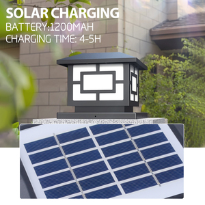 Nouvelle lampe solaire LED de jardin, IP65, étanche, énergie solaire, lumière extérieure de cour, télécommande, lumière de pilier, lampes de jardin, 2-3W - Product Image 3