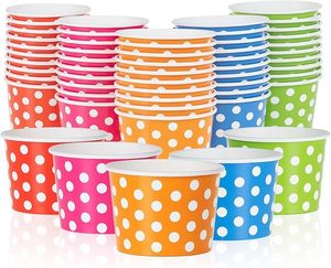 Pots à yaourt, coupes à glace de qualité alimentaire, coupes à gelato, à pois - Product Image 1
