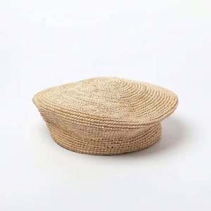 Chapeaux Bérets en Paille de Raphia Naturelle pour Femmes et Filles, Nouveau Design d'Été 2024, Logo Personnalisé, Vente Chaude, Mode - Product Image 6