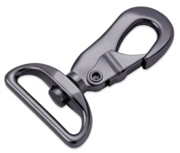 YF102080DC accessoires de quincaillerie en cuir en gros mousqueton à ressort déclencheur fermoir pivotant mousqueton en alliage de Zinc