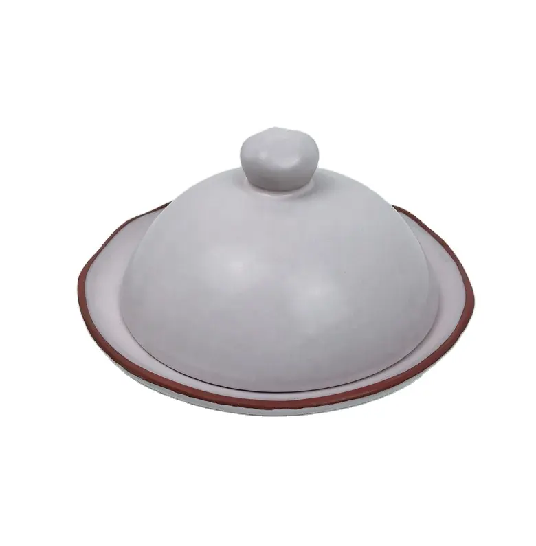 DEHUA Ceramic porcelain terracotta stoneware Matt glazed butter dish with lid