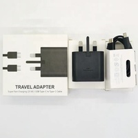 Original 3 Pin UK Plug 25W C Type Câble Chargeur rapide pour Samsung 25W USB-C Charge rapide Chargeur mural