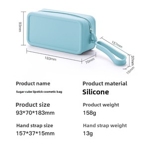 Soft Silicone Makeup Bag Waterproof Cosmetic Organizer Makeup Brush Storage <b>Case</b> <b>Lipstick</b> Bank Card Pouch Custom Logo Wholesale - Product Image 5