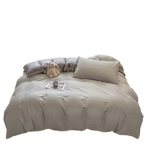 Parure de lit quatre pièces en coton style nordique, motif rayé simple, <span class=keywords><strong>housse</strong></span> de couette et drap pour dortoir universitaire, protège-<span class=keywords><strong>matelas</strong></span> - Product Image 6