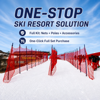 Filet de sécurité durable en HDPE entièrement imperméable pour station de ski, barrière de piste de neige et support de clôture de terrain de sport, couleurs personnalisables